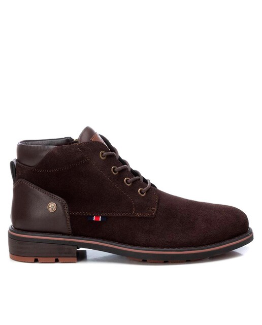 Imagen 0 de Botín caballero serraje con cierre de cremallera