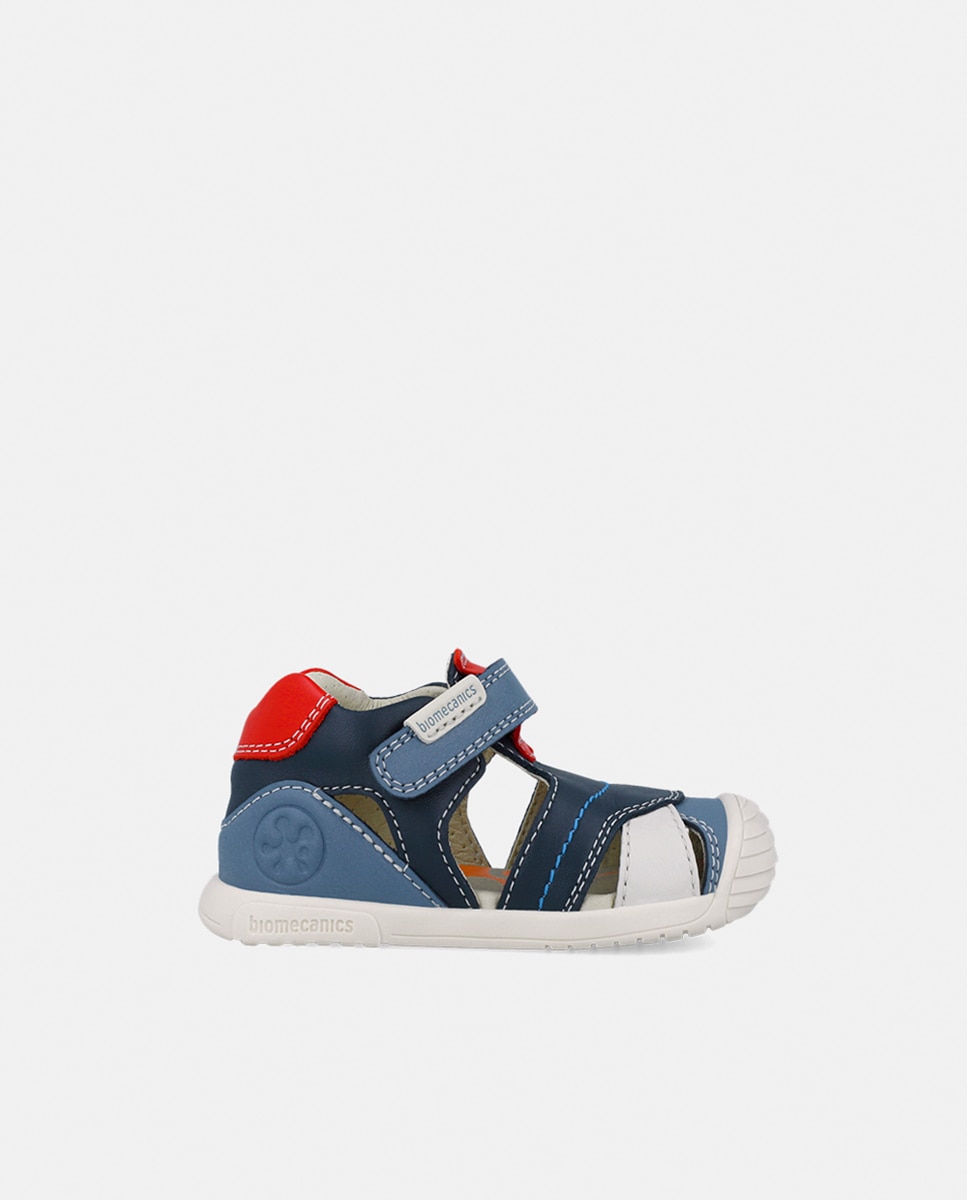 Imagen 0 de Sandalias de bebé niño en piel con puntera redonda y reforzada