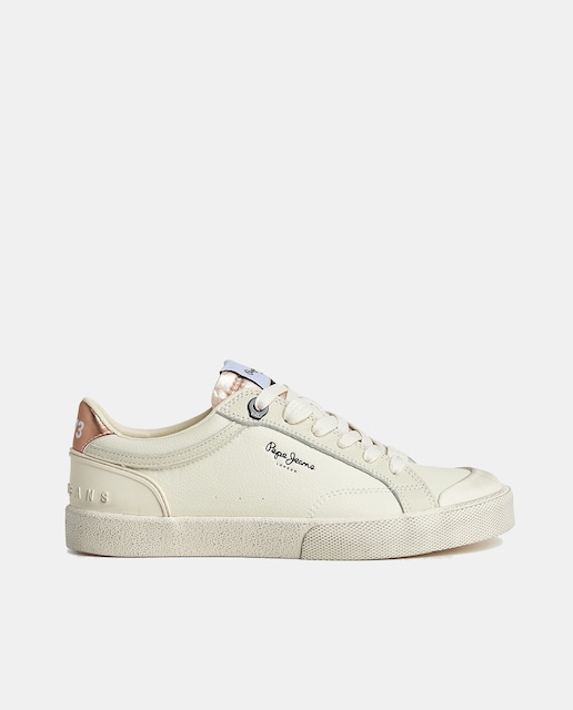 Imagen 0 de Zapatillas Kenton Vintage de mujer tipo casco bajas con logotipo y detalles en contraste