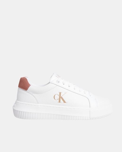 Imagen 0 de Zapatilla con suela chunky en piel, logo en el lateral