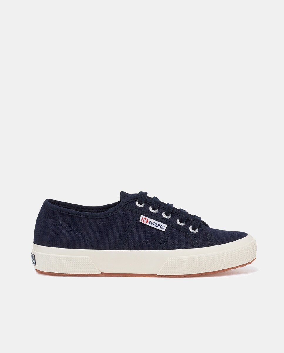Imagen 0 de Zapatillas de mujer tipo casco bajas de lona con logotipo y suela de goma