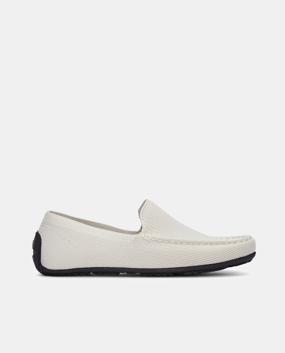Imagen 0 de Mocasines de mujer en poliéster reciclado beige