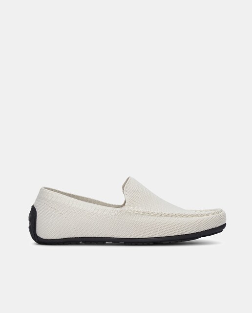 Imagen 0 de Mocasines de mujer en poliéster reciclado beige