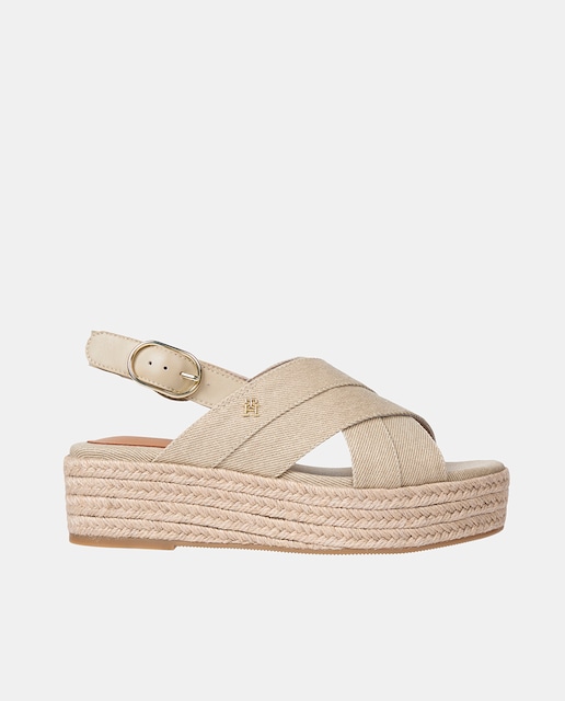 Imagen 0 de Sandalia con plataforma de esparto y logo