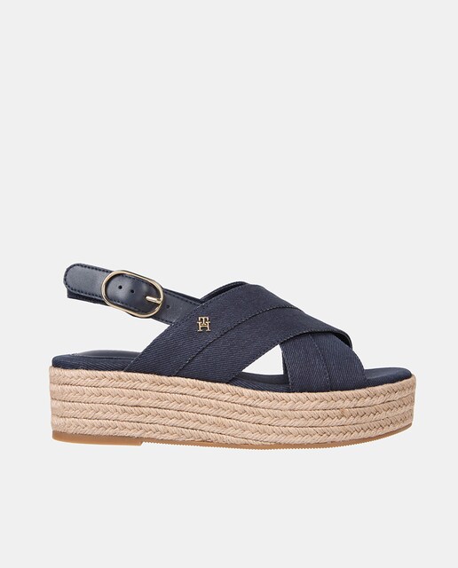 Imagen 0 de Sandalia con plataforma de esparto y logo