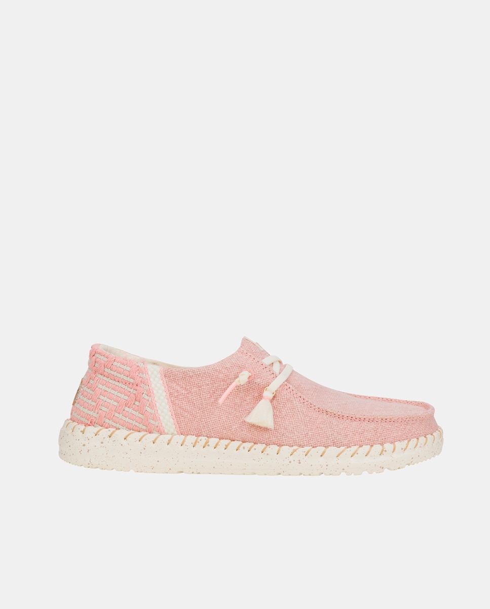 Imagen 0 de Zapato de cordones de mujer de algodón y fibras naturales