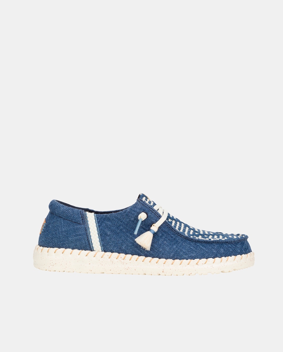 Imagen 0 de Zapato de cordones de mujer de algodón y fibras naturales