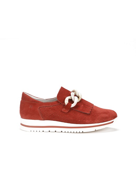 Imagen 0 de mocasin de mujer de piel con adorno