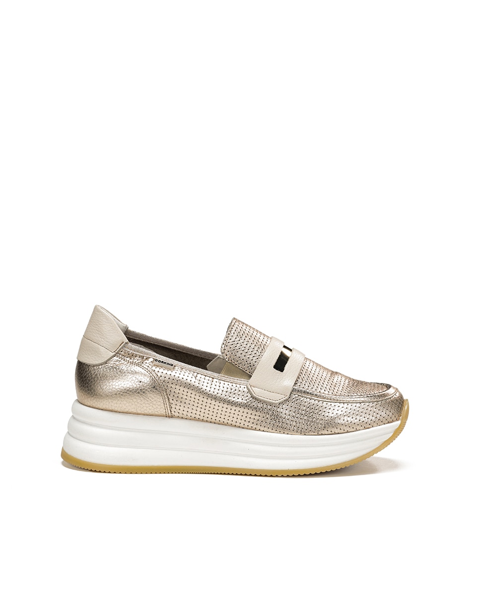 Imagen 0 de mocasin de mujer de piel con adorno