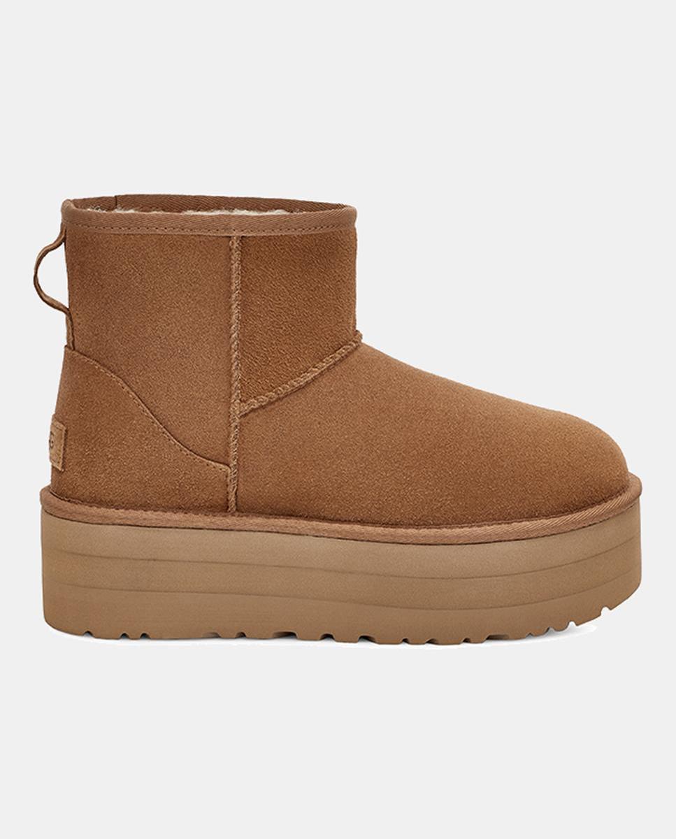 Imagen 0 de Botines Classic Mini de mujer en piel con plataforma