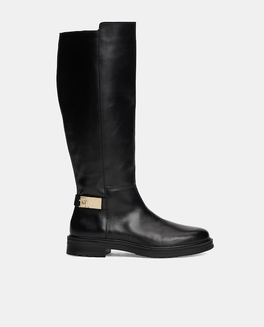 Imagen 0 de Botas de caña alta en mezcla de piel y ante de Tommy Hilfiger