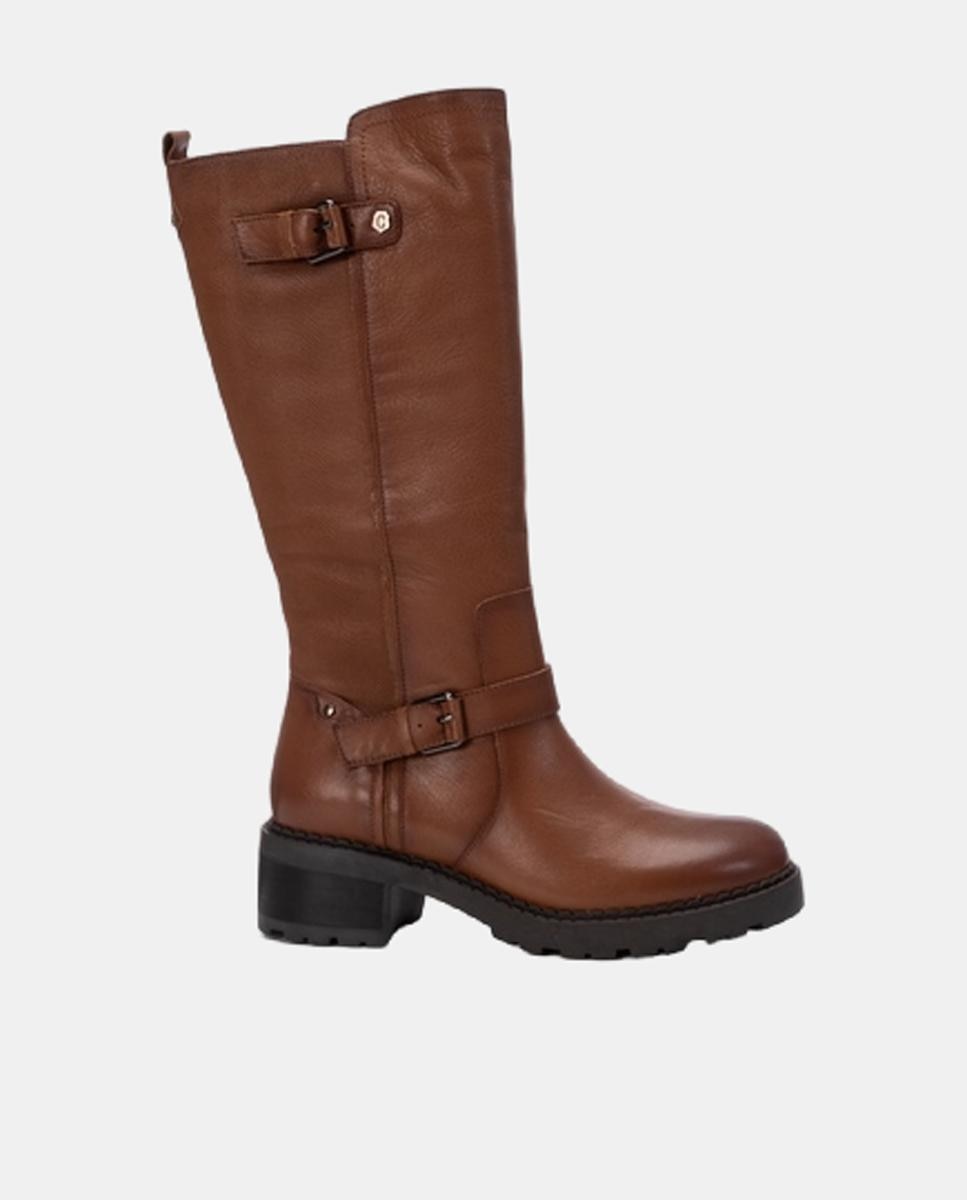 Imagen 0 de Bota de mujer de piel con tacón