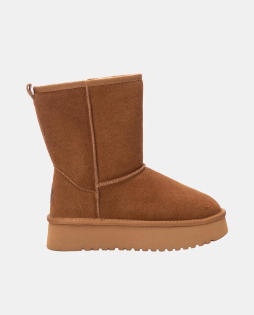 Imagen 0 de Bota australiana de mujer de serraje con pelo interior