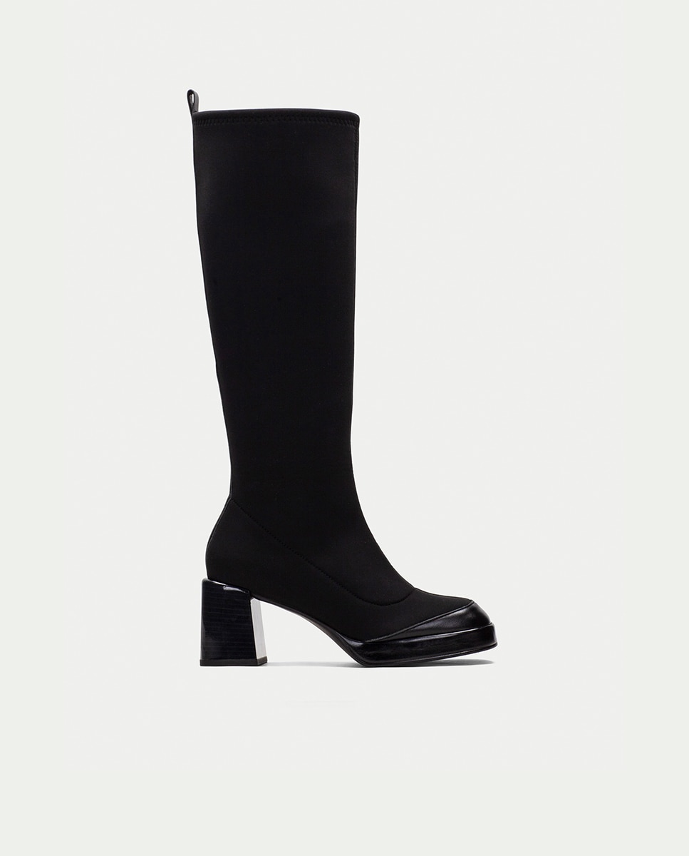 Imagen 0 de Bota de mujer Hispanitas con punta cuadrada y neopreno strech