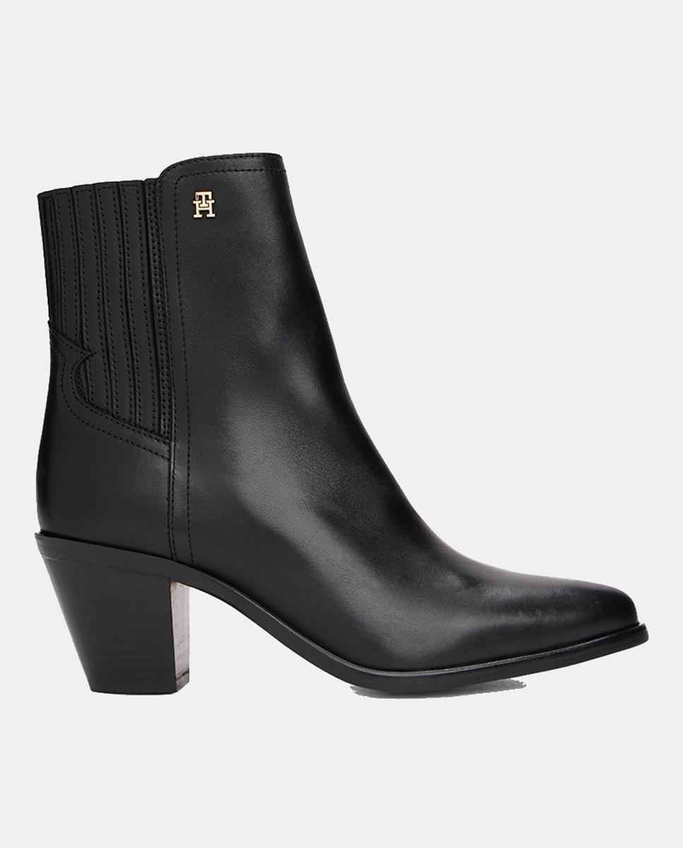 Imagen 0 de Botines de tacón de Tommy Hilfiger de piel