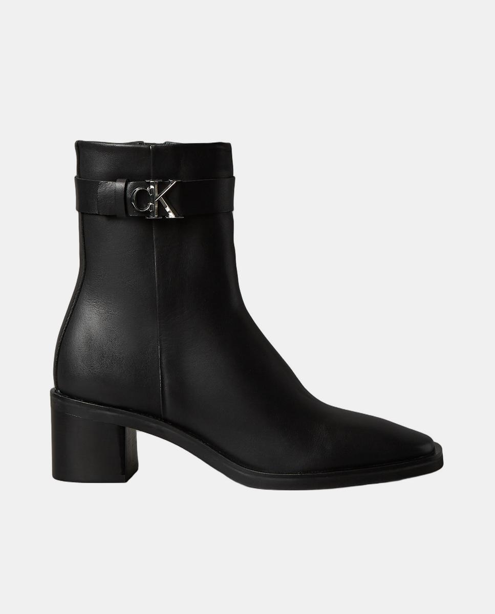 Imagen 0 de Botines de mujer en piel con tacón bloque.