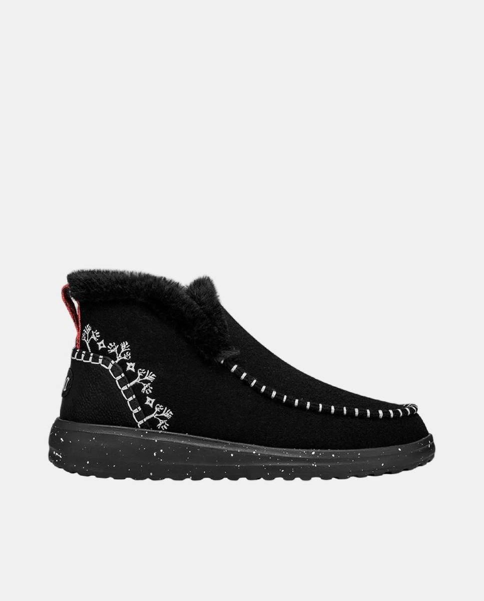 Imagen 0 de Botines de mujer Denny Wool con una parte superior textil y detalles estampados en el talón