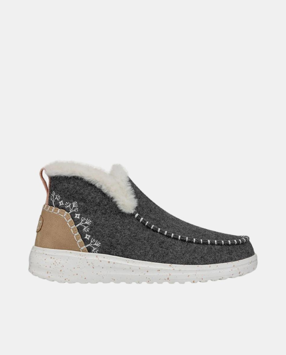 Imagen 0 de Botines de mujer Denny Wool con una parte superior textil y detalles estampados en el talón