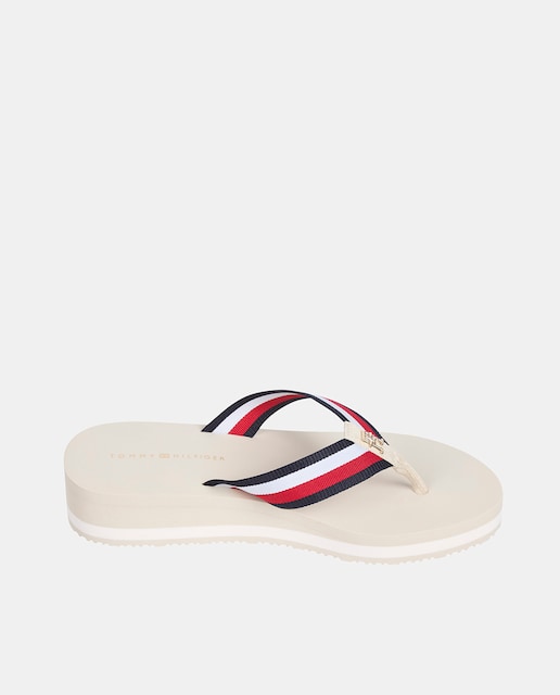 Imagen 0 de Chancla de cuña baja con bandera