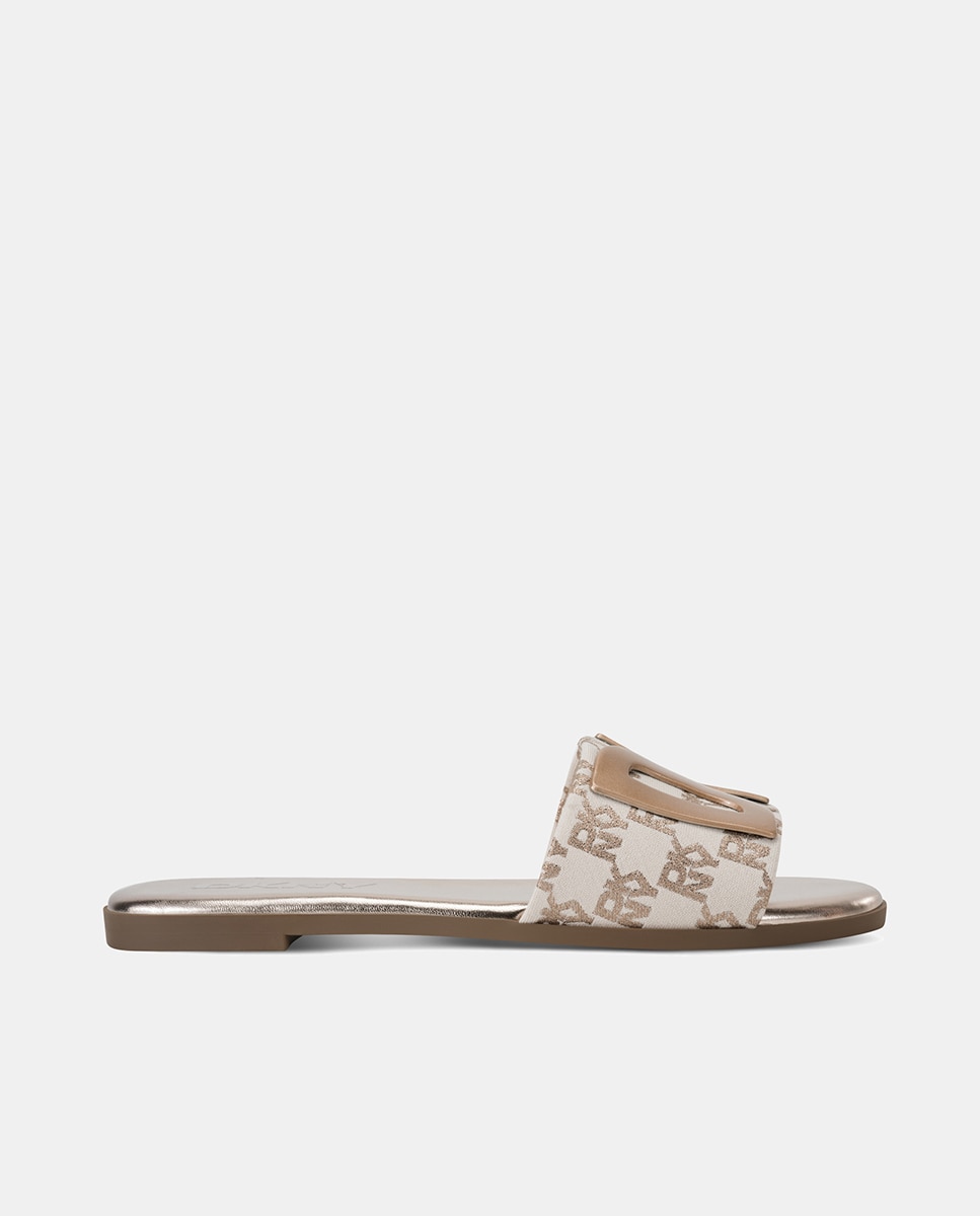 Imagen 0 de Sandalias WALTS de mujer tipo pala en tejido denim monogram