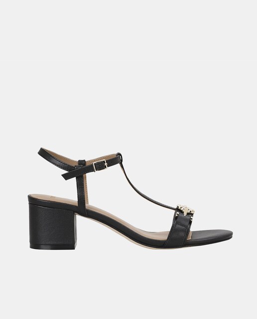 Imagen 0 de Sandalia de tacón de piel