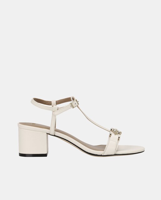 Imagen 0 de Sandalia de tacón de piel