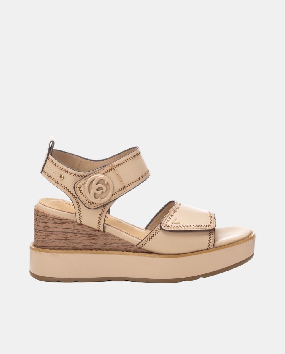 Imagen 0 de Sandalia de mujer, casual cuña con velcro