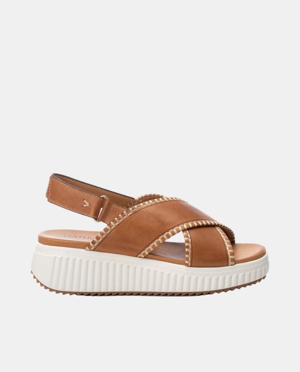 Imagen 0 de Sandalia de mujer, casual plano con velcro