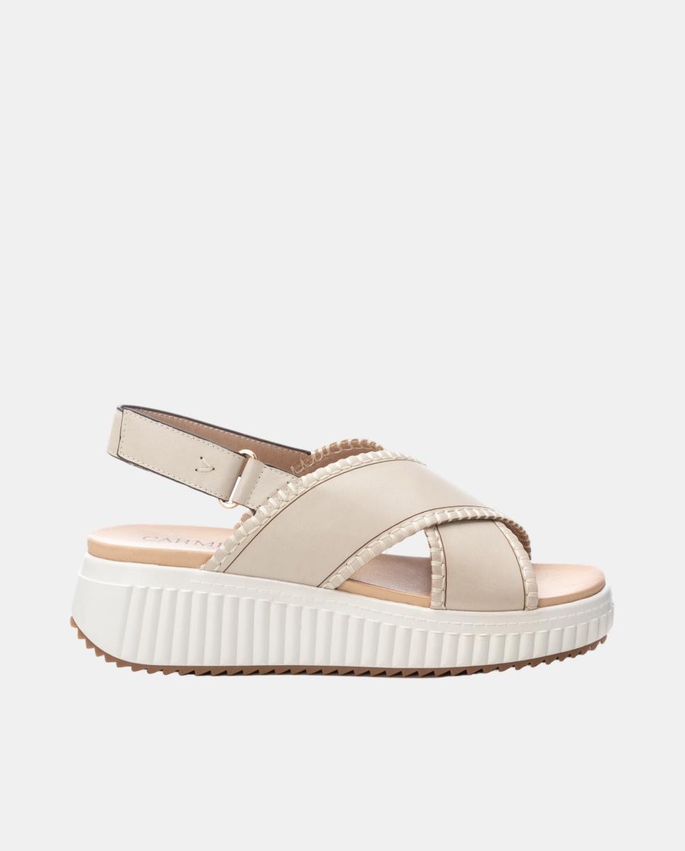 Imagen 0 de Sandalia de mujer, casual plano con velcro