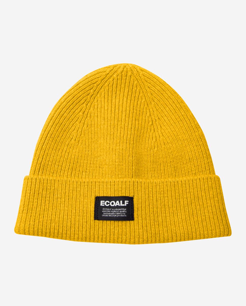 Imagen 0 de Gorro unisex, tejido de punto acanalado y vuelta amplia con etiqueta frontal