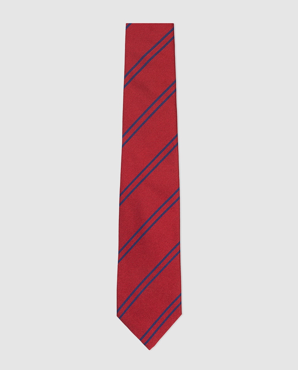 Imagen 0 de Corbata de niño Hackett en rojo con rayas azules
