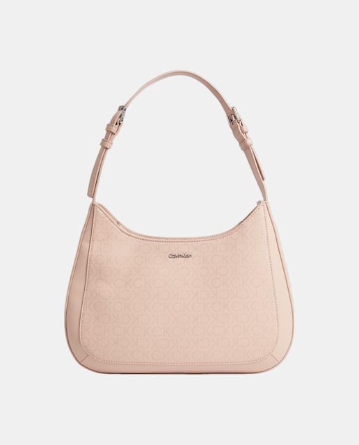 Imagen 0 de Hobo en beige con estampado de logos