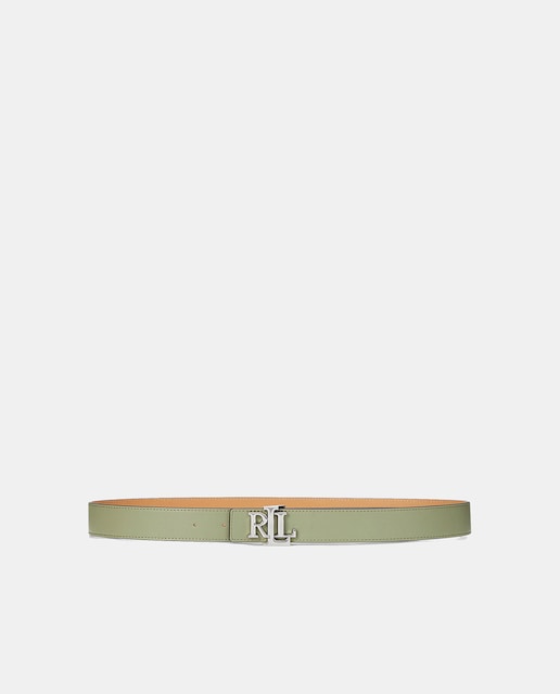 Imagen 0 de Cinturón de mujer de piel reversible con hebilla plateada.