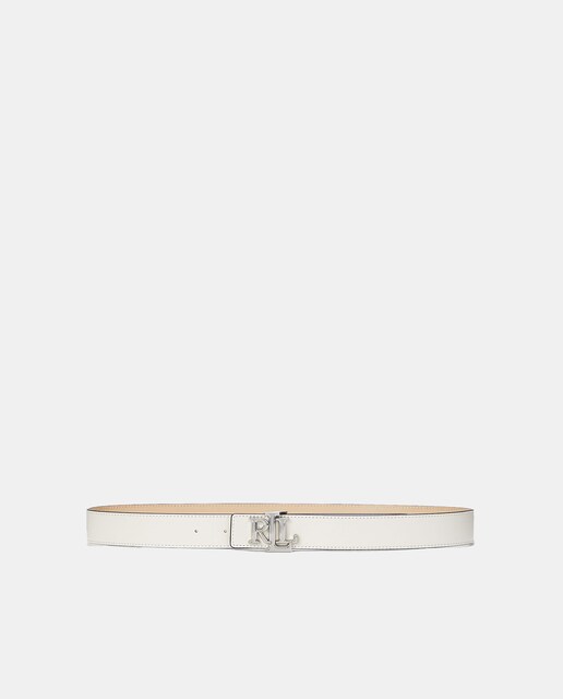 Imagen 0 de Cinturón de mujer de piel reversible con hebilla plateada.