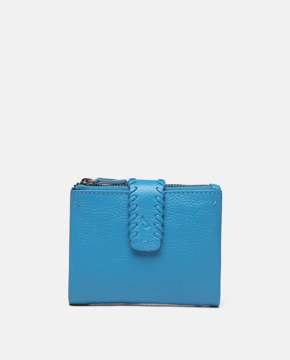 Imagen 0 de Cartera pequeña de piel con tarjetero extraíble