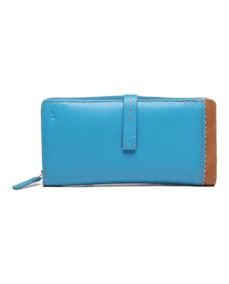 Imagen 0 de Cartera grande de mujer en piel con tarjetero extraíble