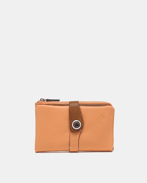 Imagen 0 de Cartera mediana Oceans Diary en piel bicolor naranja