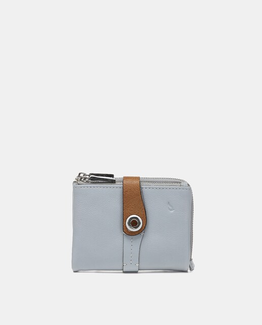 Imagen 0 de Cartera pequeña Oceans Diary en piel bicolor gris