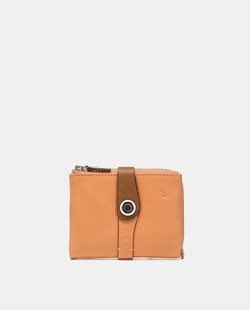 Imagen 0 de Cartera pequeña Oceans Diary en piel bicolor naranja