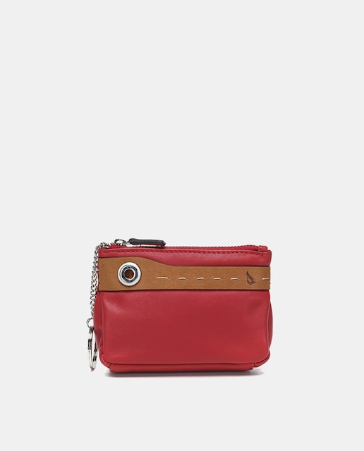 Imagen 0 de Monedero Oceans Diary en piel bicolor roja