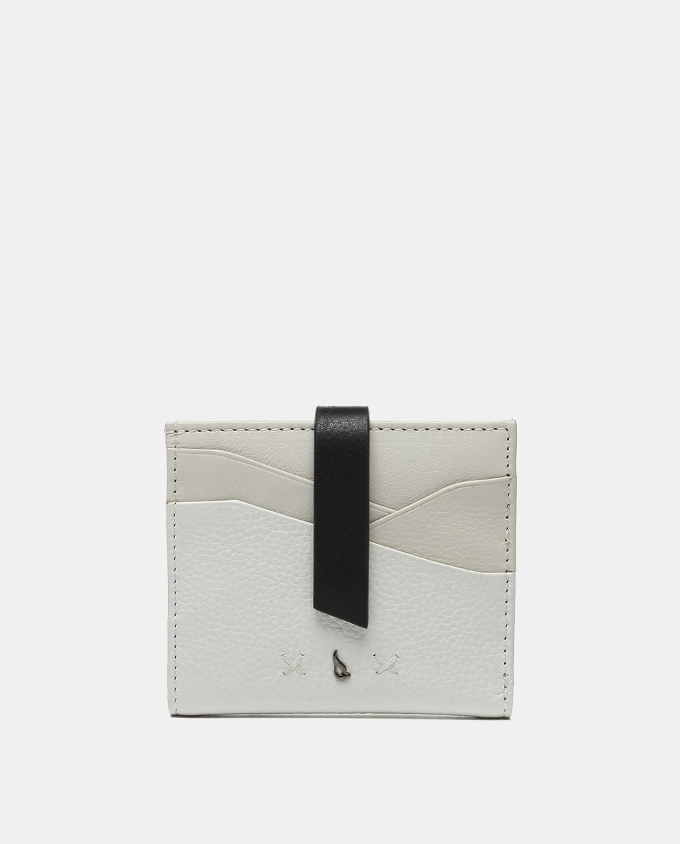 Imagen 0 de Tarjetero Oceans Diary en piel blanca
