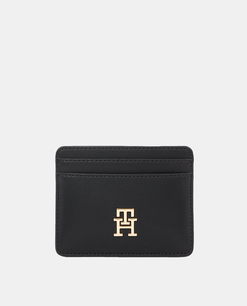 Imagen 0 de Tarjetero liso con logotipo metálico Tommy Hilfiger