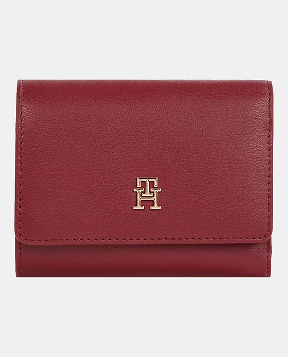 Imagen 0 de Cartera mediana en color burdeos con logotipo
