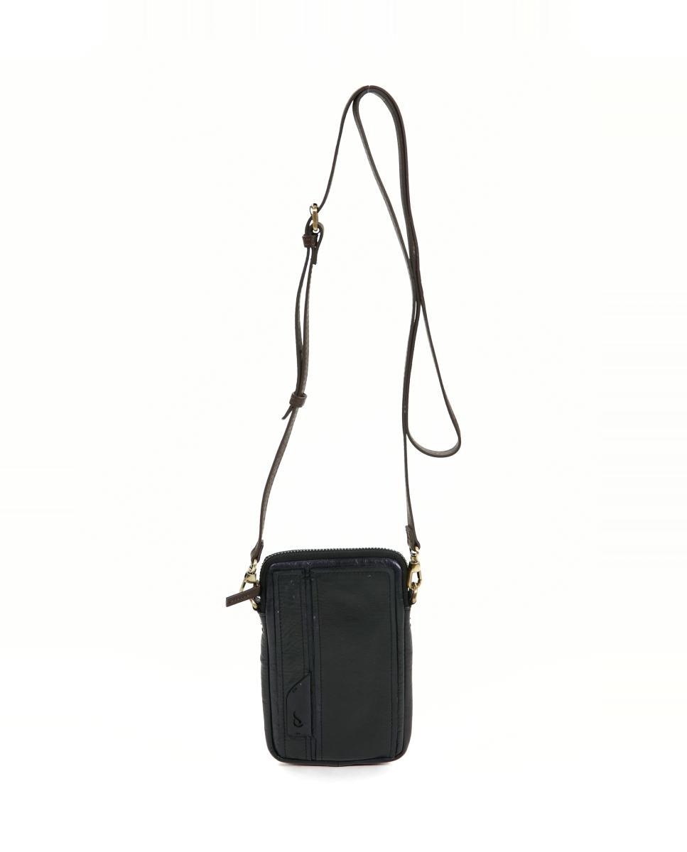Imagen 0 de Bolso para el móvil de mujer de piel negro