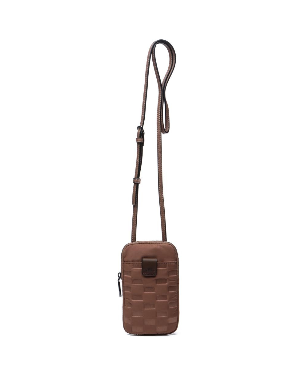 Imagen 0 de Bolso para el móvil de mujer en nylon acolchado taupe