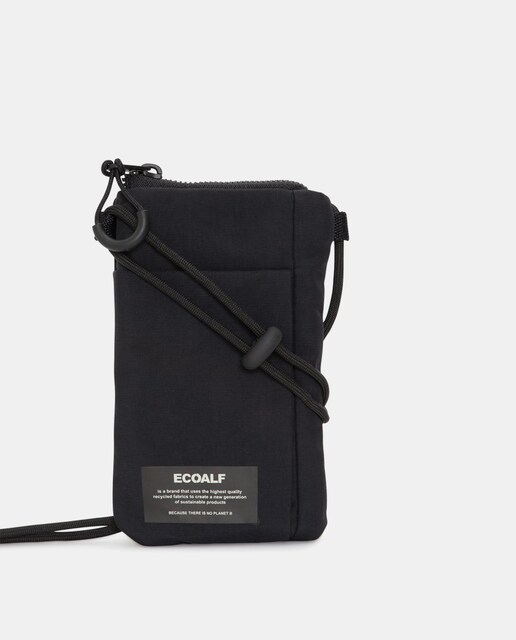 Imagen 0 de Bolso para móvil de nylon reciclado acolchado en negro