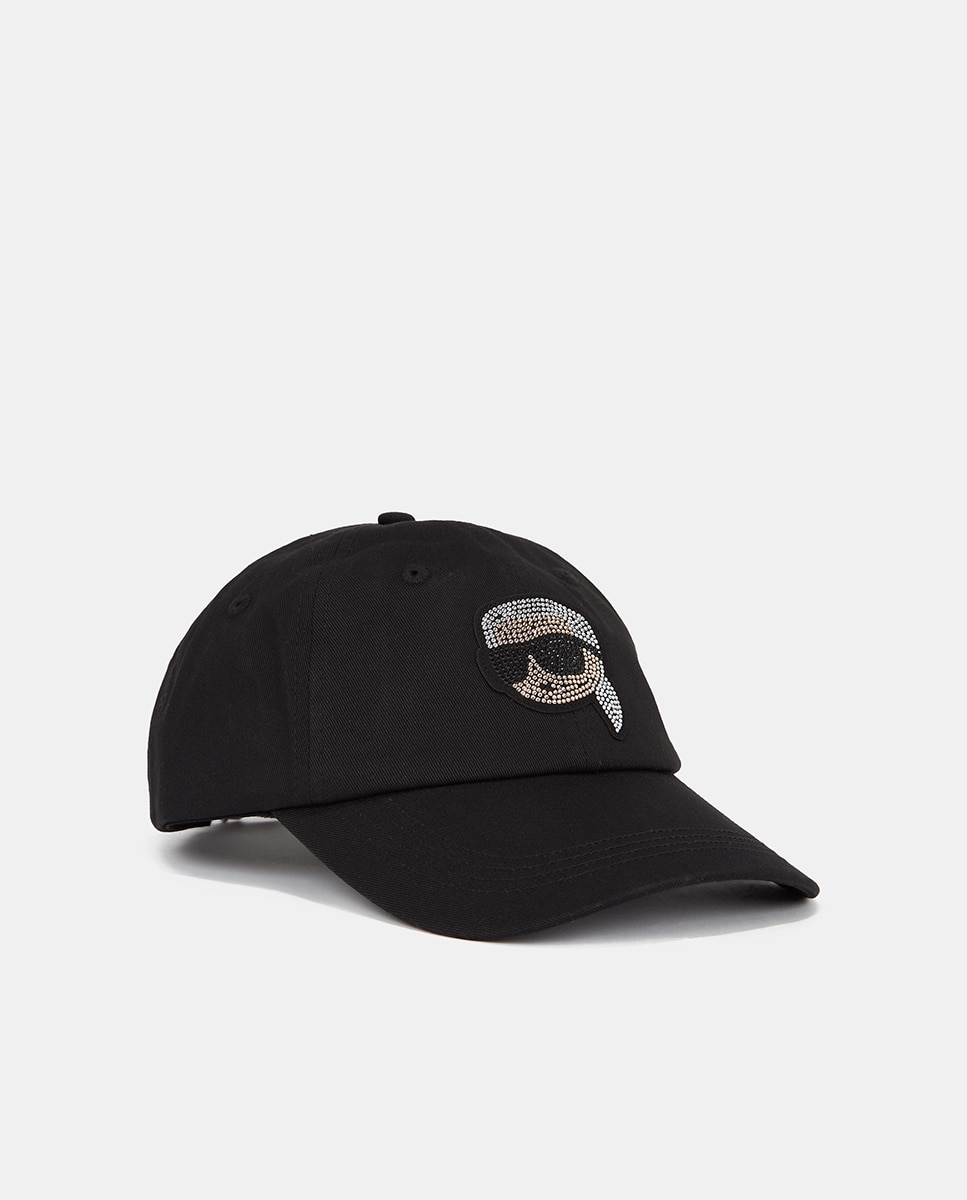 Imagen 0 de Gorra de algodón en negro con logo