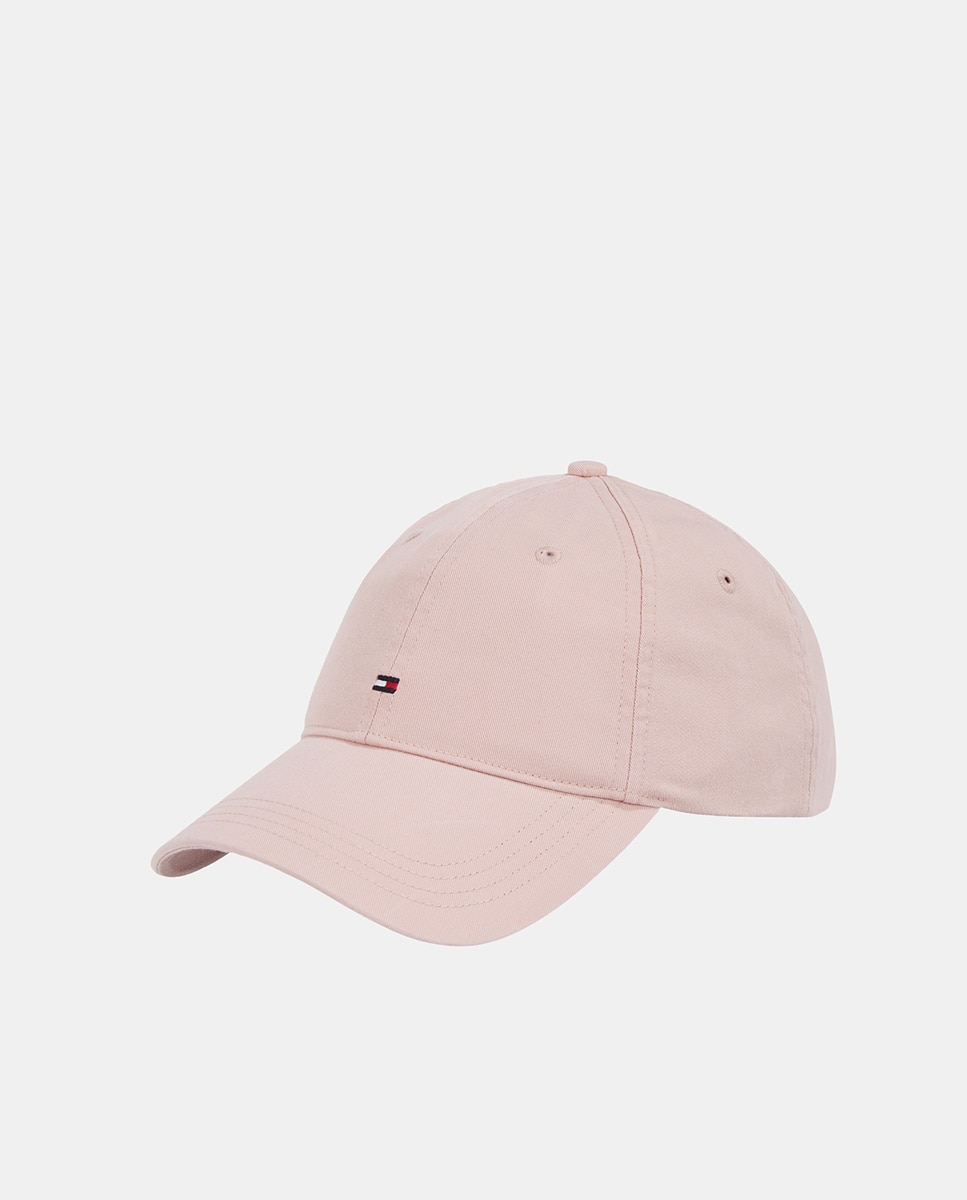 Imagen 0 de Gorra de mujer de algodón orgánico en color rosa con bandera de Tommy Hilfiger