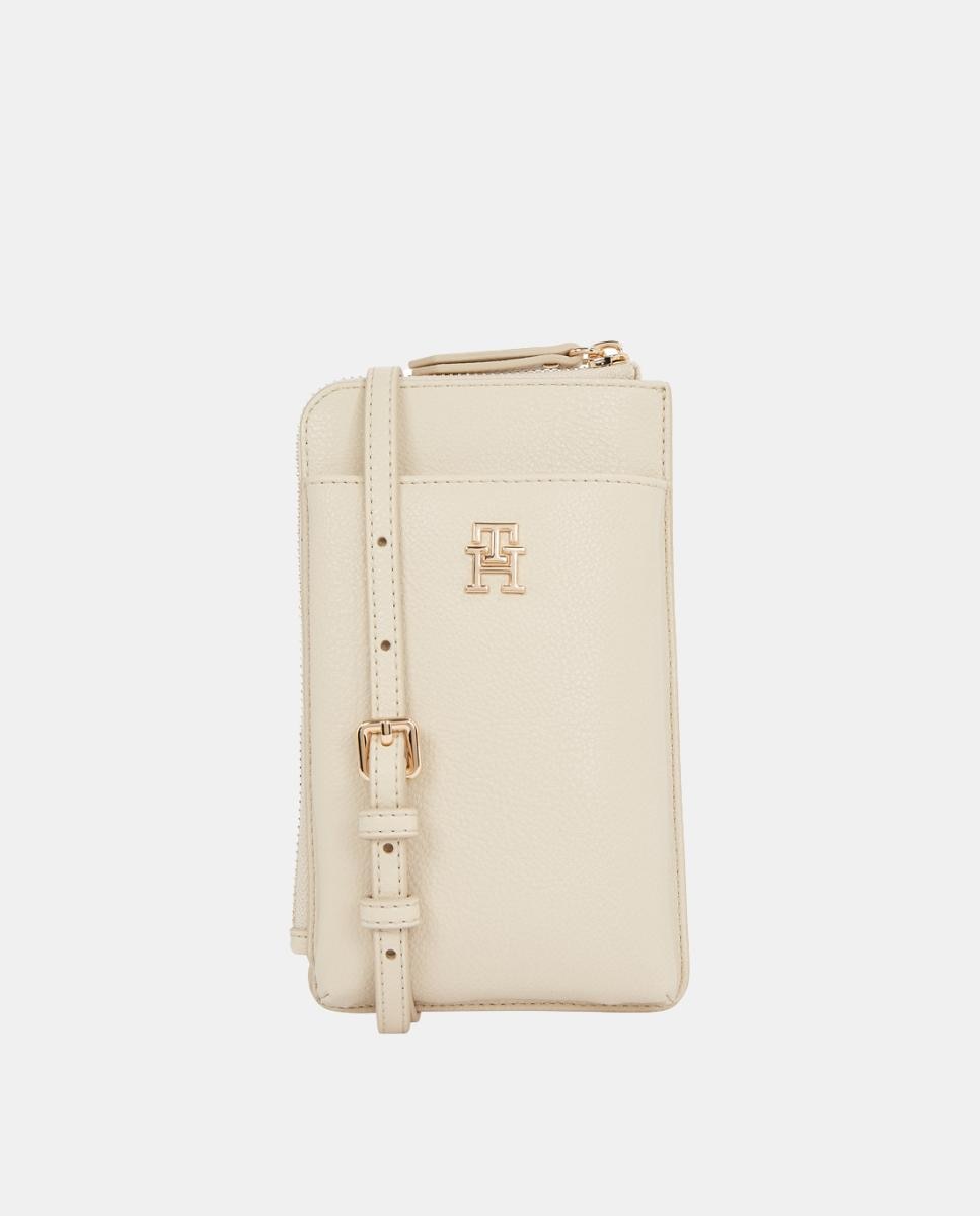 Imagen 0 de Bolso para móvil en color beige con logotipo