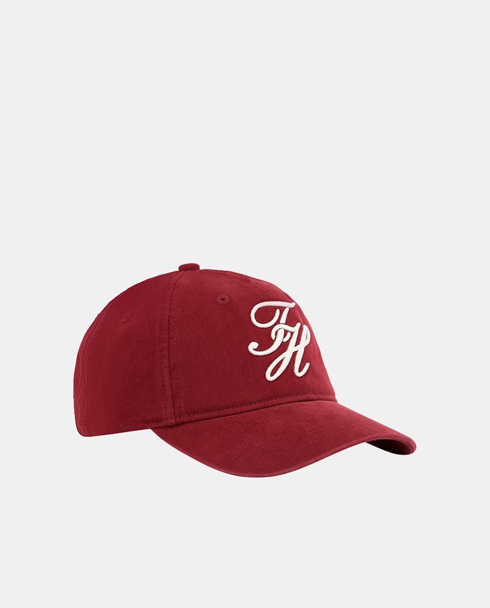 Imagen 0 de Gorra de algodón en color burdeos con logo bordado